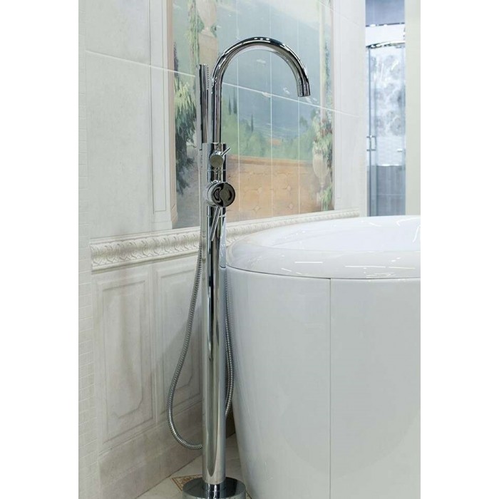 Смеситель для ванны Paini Cox 78CR136LM напольный, хром