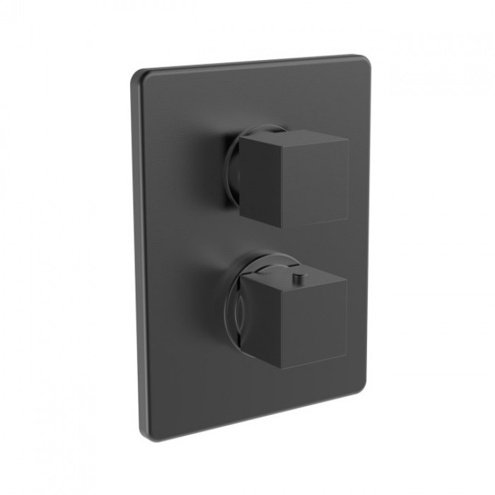 Смеситель для душа Paini Dax-R 84PZ691TH встраиваемый, с термостатом, черный матовый