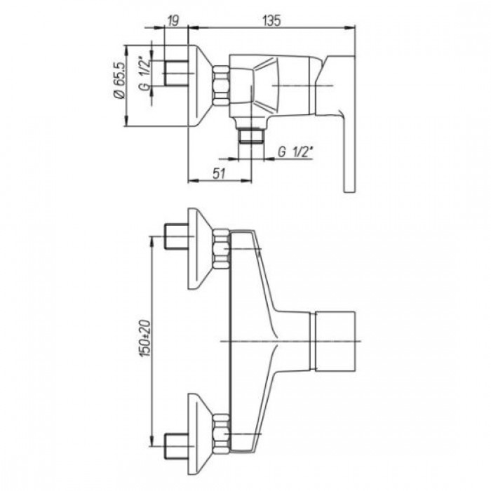 Смеситель для душа Paini Arena 92CR5112SFTKM хром