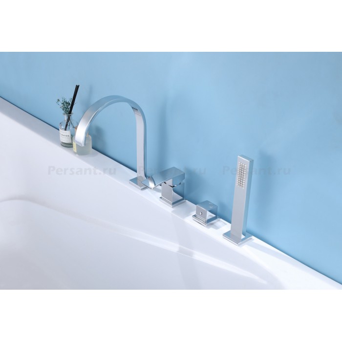 Смеситель на борт ванны Abber Wasserfall AF8613 хром