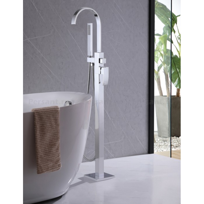 Смеситель для ванны Abber Wasserfall AF8615 напольный, хром