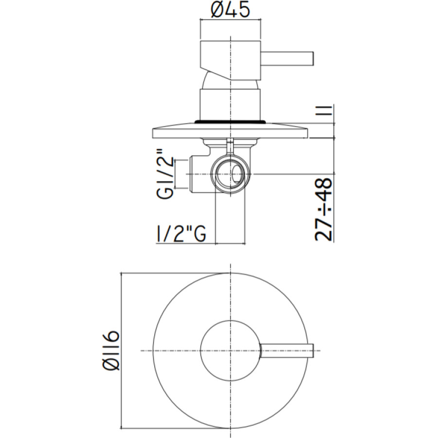 Смеситель для душа Paffoni Light LIG011NO