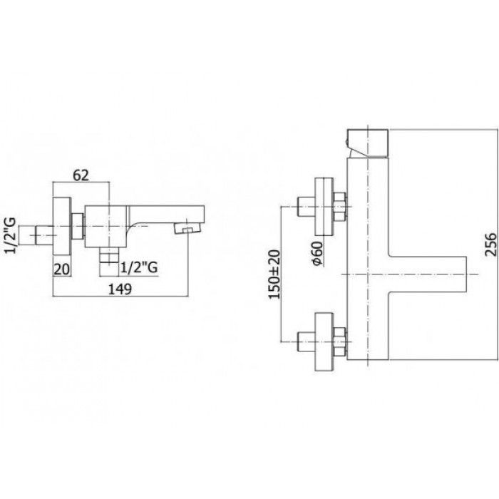 Смеситель для ванны Paffoni Elle EL022CR хром