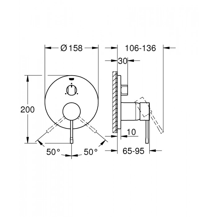 Смеситель для ванны Grohe Essence 24092DL1 теплый закат матовый