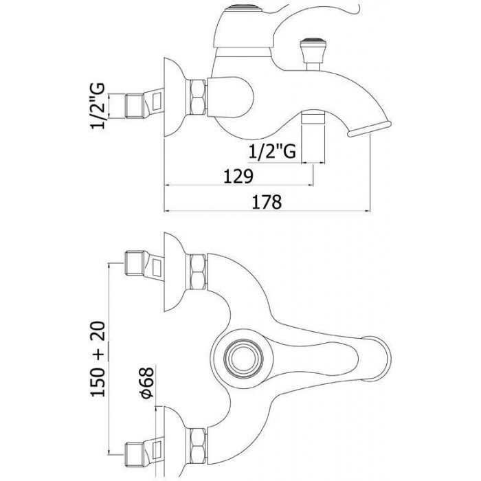 Смеситель для ванны Paffoni Flavia FA022CR хром