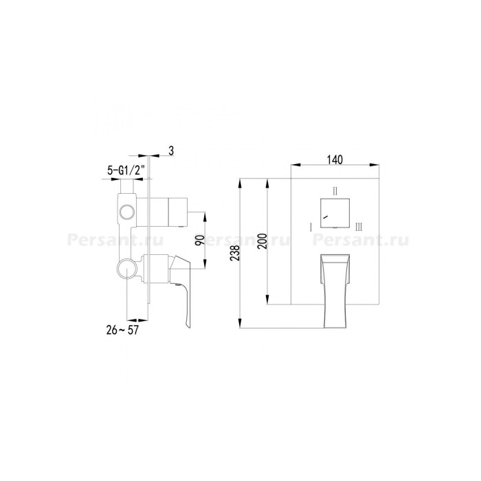 Смеситель для ванны Lemark Unit LM4528C