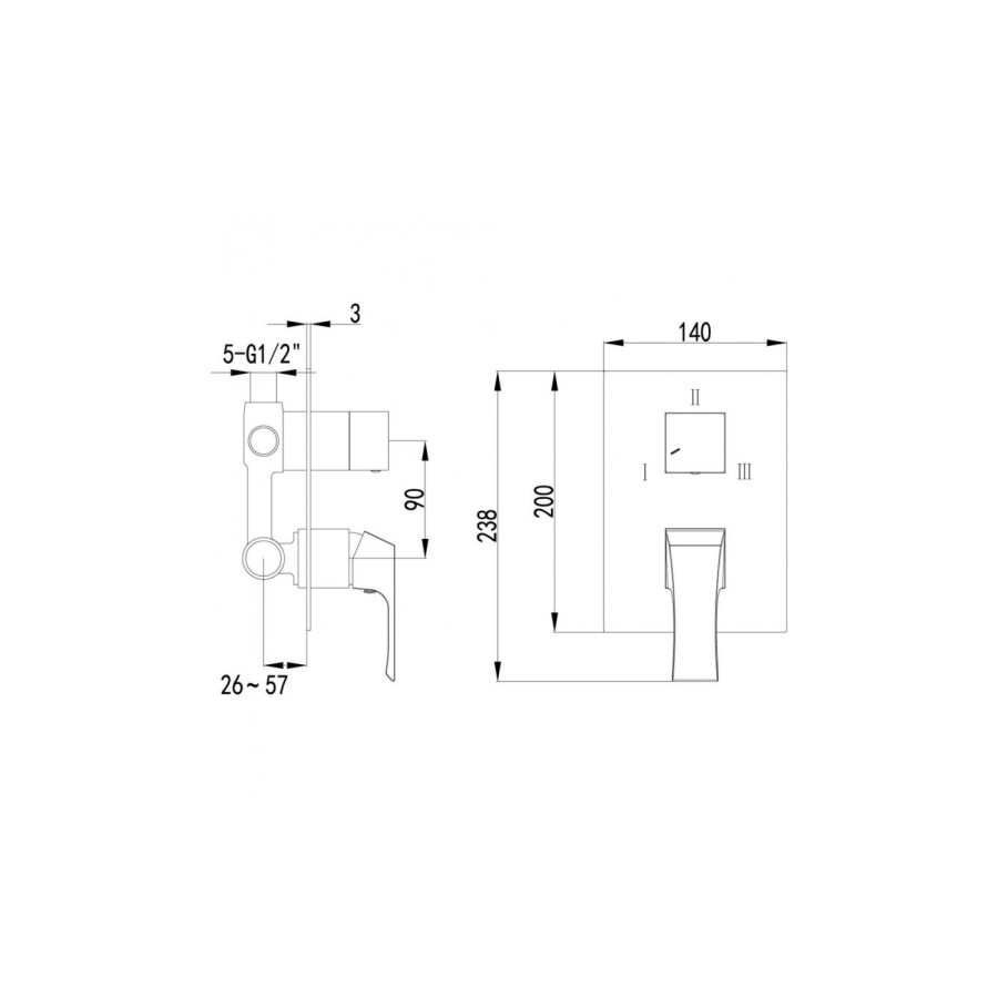 Смеситель для ванны Lemark Unit LM4528C