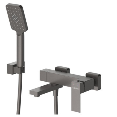 Смеситель для ванны Cezares Slider оружейная сталь SLIDER-VD-GM