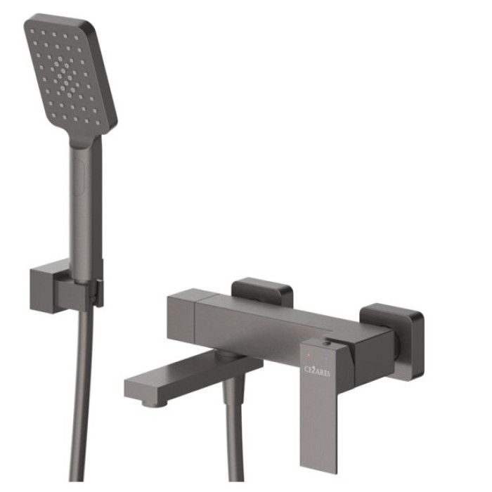 Смеситель для ванны Cezares Slider оружейная сталь SLIDER-VD-GM