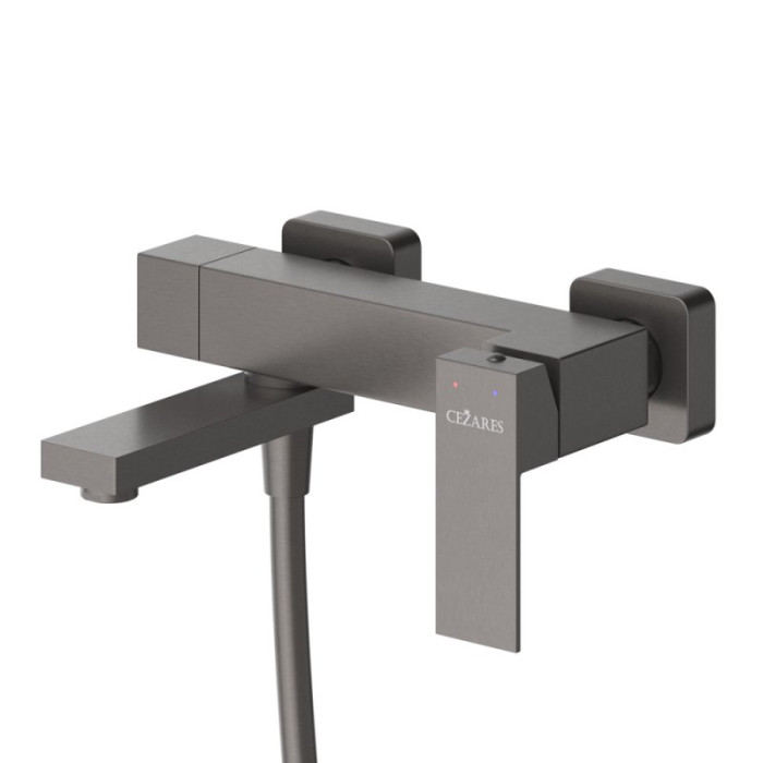 Смеситель для ванны Cezares Slider оружейная сталь SLIDER-VD-GM
