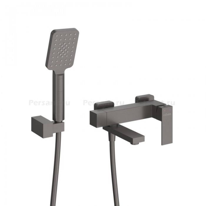 Смеситель для ванны Cezares Slider оружейная сталь SLIDER-VD-GM