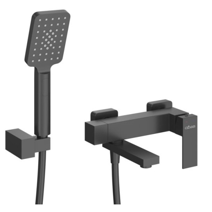 Смеситель для ванны Cezares Slider черный SLIDER-VD-NOP