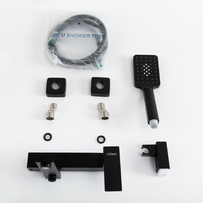 Смеситель для ванны Cezares Slider черный SLIDER-VD-NOP