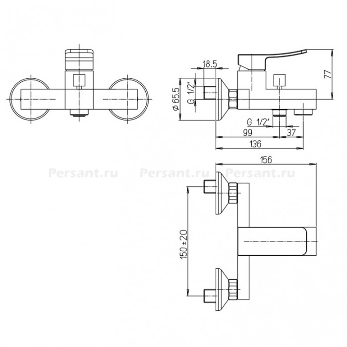 Смеситель для ванны Paini Tank TKCR111LMKM хром