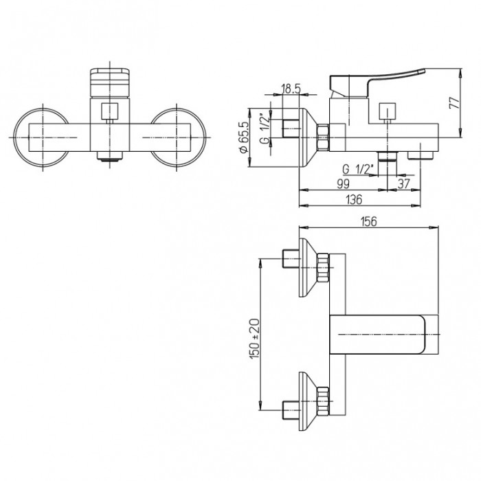 Смеситель для ванны Paini Tank TKCR111LMKM хром