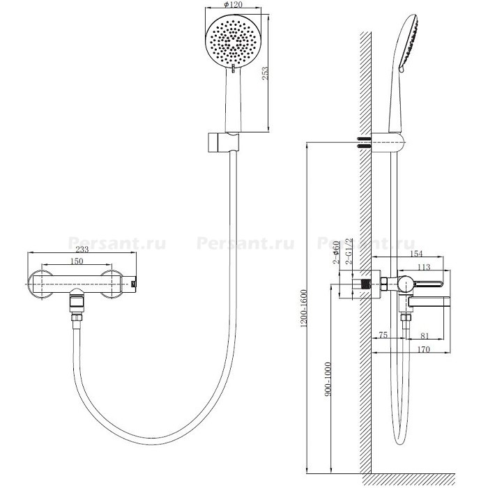 Смеситель для ванны Vincea Rondo VTFW-1R2BG золото брашированное