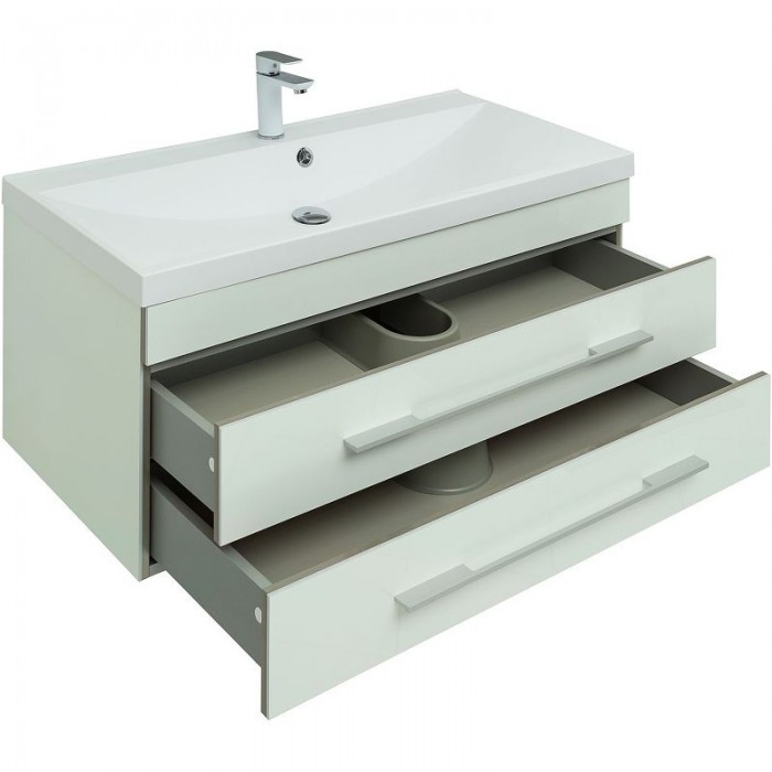 Тумба под раковину Aquanet Верона 100 175382 подвесная, белая