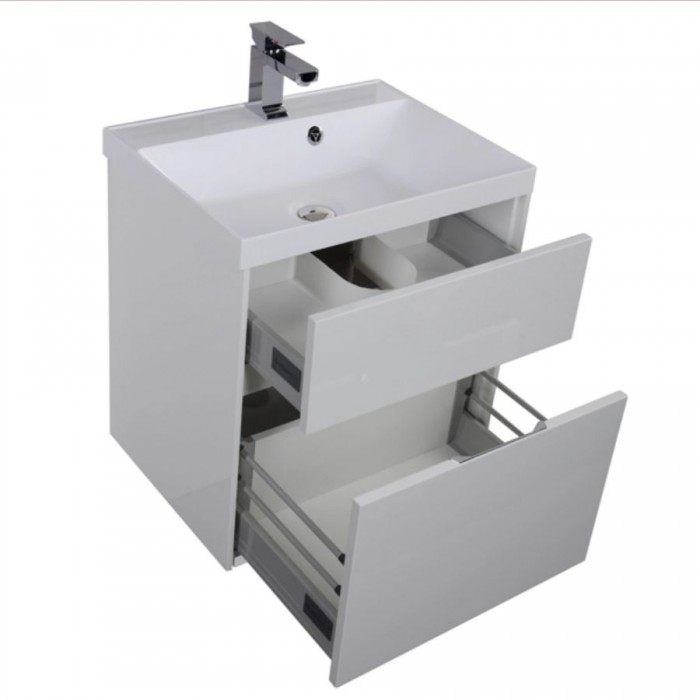 Тумба под раковину Aquanet Латина 60 179934 подвесная, белая