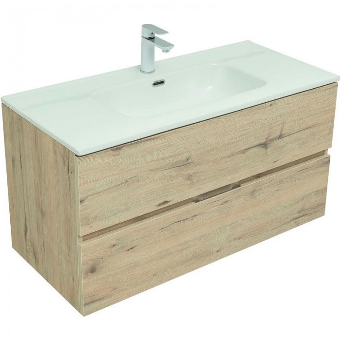 Тумба под раковину Aquanet Алвита New 100 277521 подвесная, дуб веллингтон белый