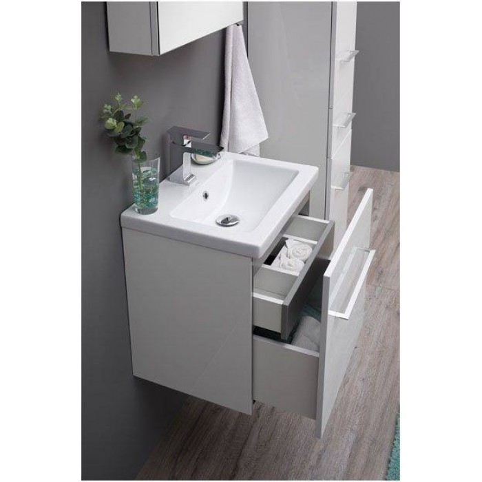 Тумба под раковину Aquanet Порто 50 195729 подвесная, белая