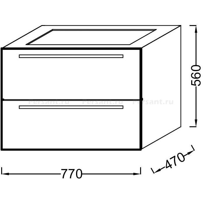 Тумба под раковину Jacob Delafon Struktura 80 EB1277-E16 подвесная, орех