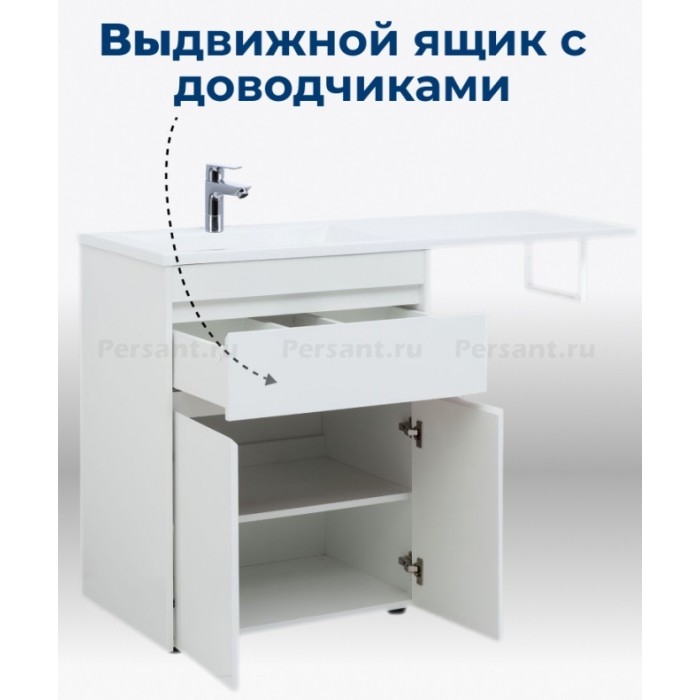 Тумба под раковину Aquanet Токио 68 237746, напольная, белая