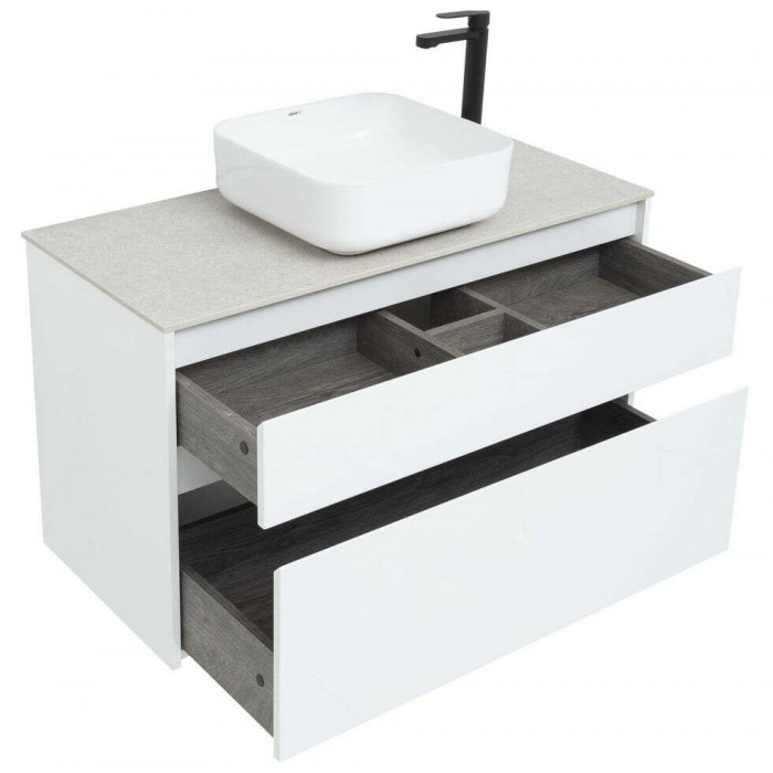 Тумба под раковину Aquanet Nova Lite 100 242581 подвесная, белая