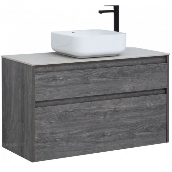 Тумба под раковину Aquanet Nova Lite 100 242582 подвесная, дуб рошелье