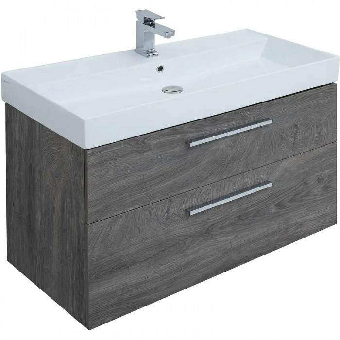 Тумба под раковину Aquanet Nova 100 243658 подвесная, дуб рошелье