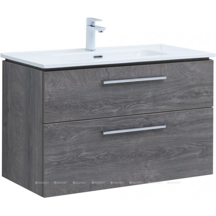 Тумба под раковину Aquanet Nova 100 243658 подвесная, дуб рошелье