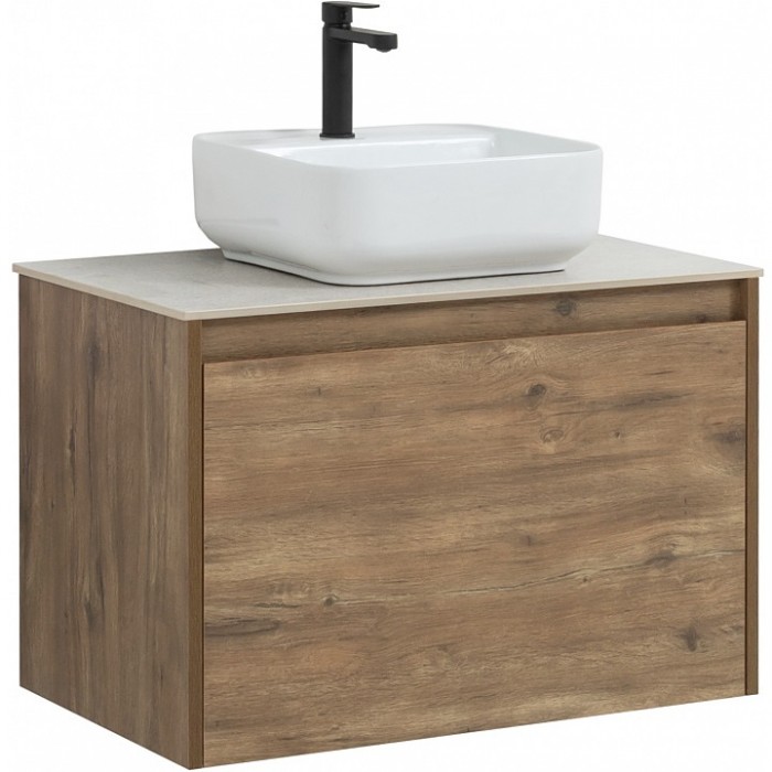 Тумба под раковину Aquanet Nova Lite 75 249514 подвесная, дуб рустикальный