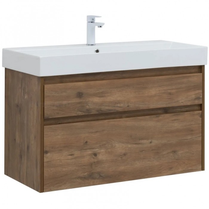 Тумба под раковину Aquanet Nova Lite 100 249957 подвесная, дуб рустикальный