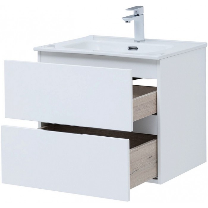 Тумба под раковину Aquanet Алвита New 60 белая матовая 277510, подвесная