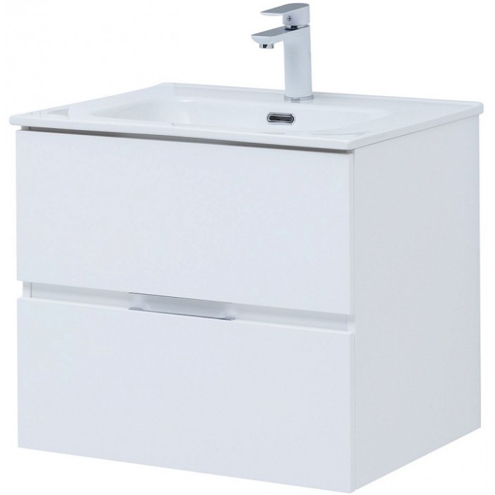 Тумба под раковину Aquanet Алвита New 60 белая матовая 277510, подвесная