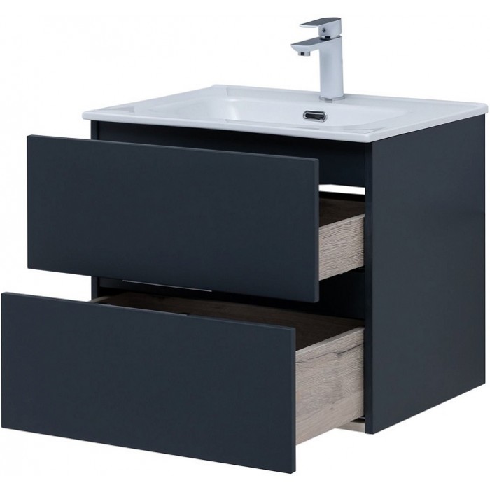 Тумба под раковину Aquanet Алвита New 60 антрацит матовый 277511, подвесная