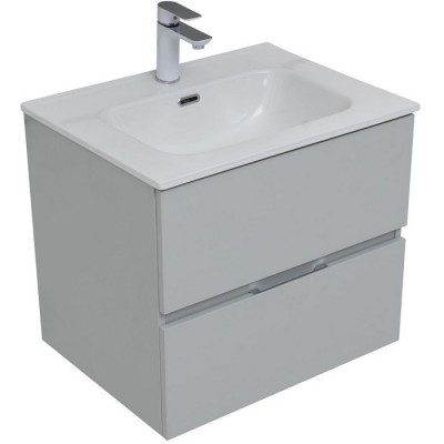 Тумба под раковину Aquanet Алвита New 60 серая матовая 277512, подвесная