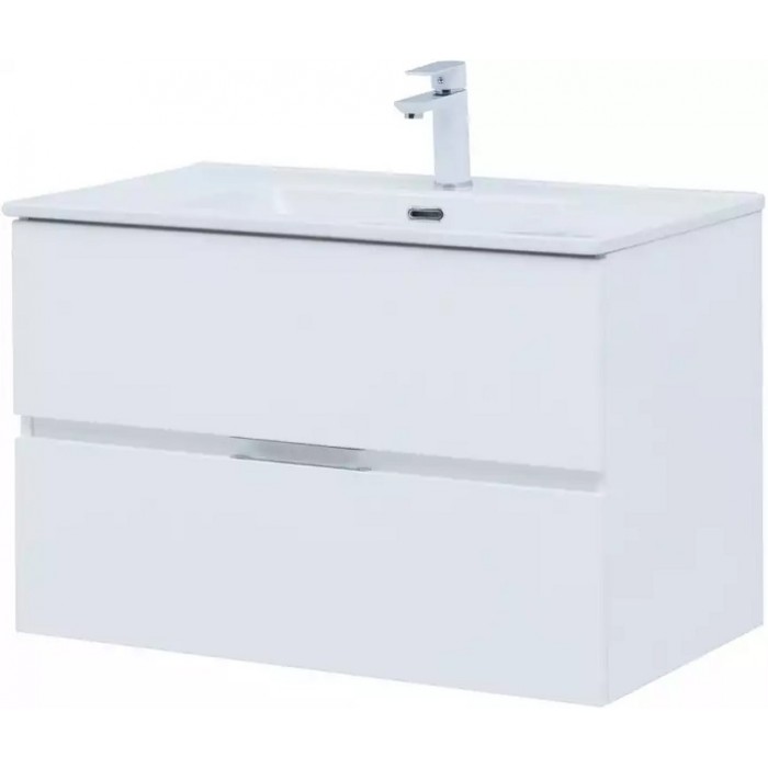 Тумба под раковину Aquanet Алвита New 80 белая матовая 277514, подвесная