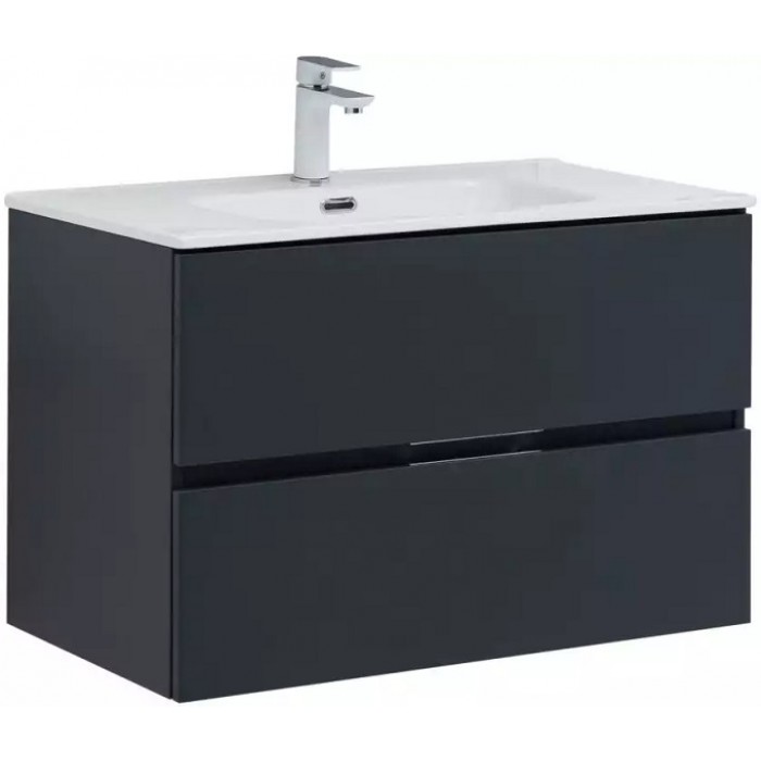 Тумба под раковину Aquanet Алвита New 80 антрацит матовый 277515 подвесная