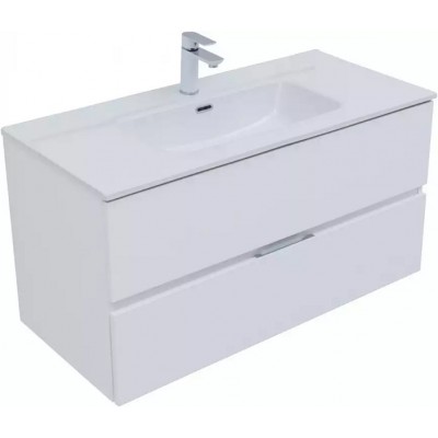 Тумба под раковину Aquanet Алвита New 100 белая матовая 277518, подвесная