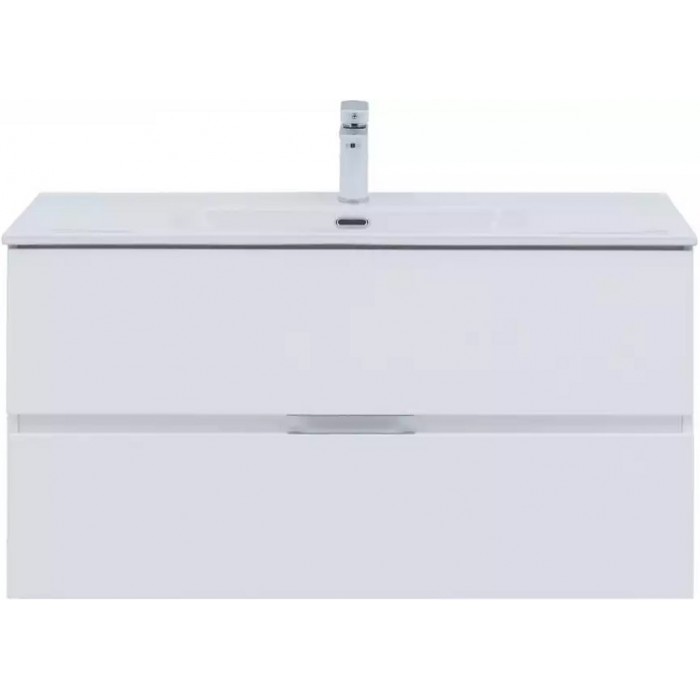 Тумба под раковину Aquanet Алвита New 100 белая матовая 277518, подвесная