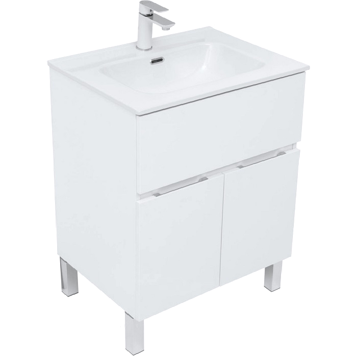 Тумба под раковину Aquanet Алвита New 60 белая матовая 277546, напольная