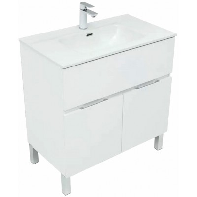 Тумба под раковину Aquanet Алвита New 80 белая матовая 277550, напольная
