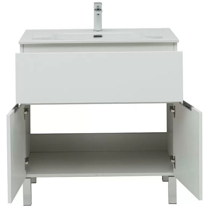 Тумба под раковину Aquanet Алвита New 80 белая матовая 277550, напольная