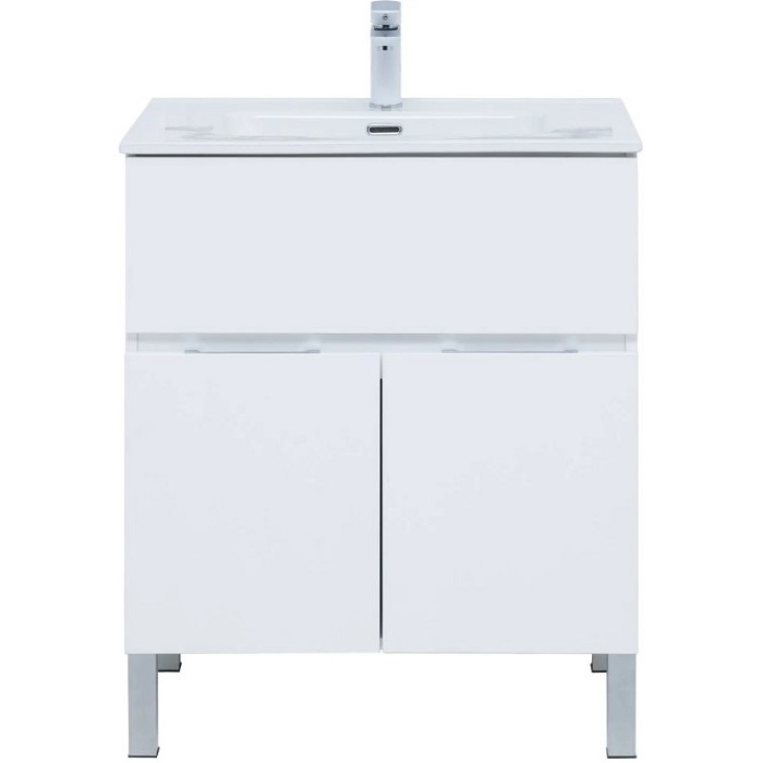 Тумба под раковину Aquanet Алвита New 70 белая матовая 303901, напольная