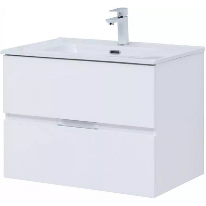 Тумба под раковину Aquanet Алвита New 70 белая матовая 303909, подвесная