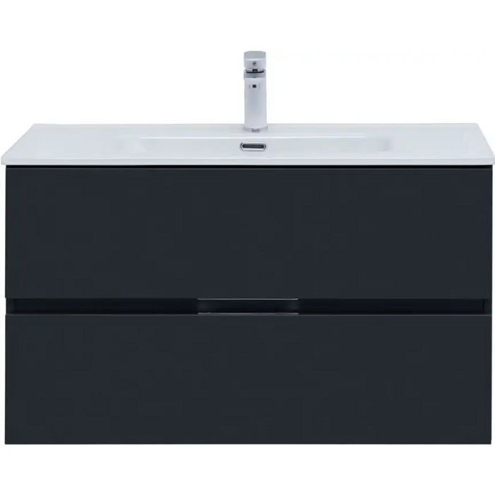 Тумба под раковину Aquanet Алвита New 90 антрацит матовый 303919 подвесная