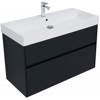 Тумба под раковину Aquanet Бруклин 100 антрацит матовый 00310139 подвесная