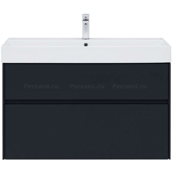 Тумба под раковину Aquanet Бруклин 100 антрацит матовый 00310139 подвесная