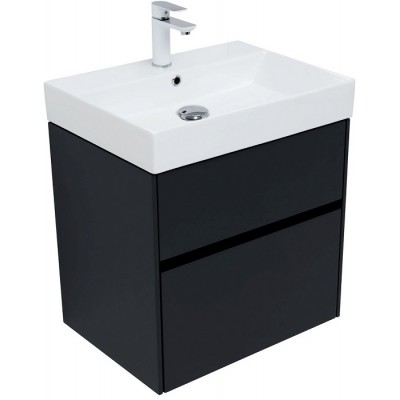 Тумба под раковину Aquanet Бруклин 60 антрацит матовый 00310140 подвесная