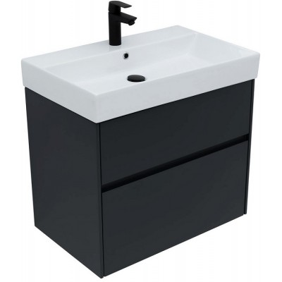 Тумба под раковину Aquanet Бруклин 70 антрацит матовый 00310141 подвесная